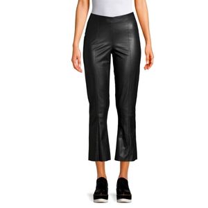 Pure Navy faux leather cropped pants